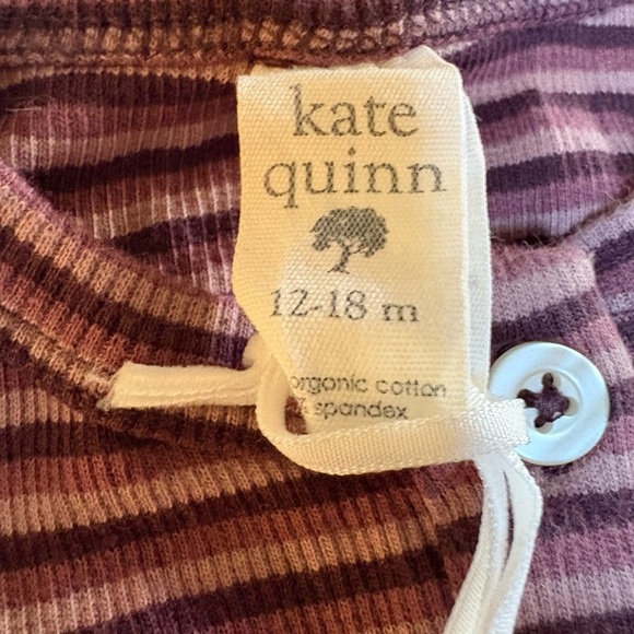 Kate Quinn Organic Cotton Striped Romper (12–18M, NWT) 🌿✨ - Picture 3 of 3